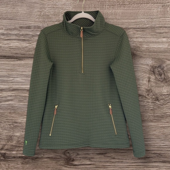 Dudley Stephens Smith Point Pullover Army Green Waffle XS NWT - Picture 8 of 9